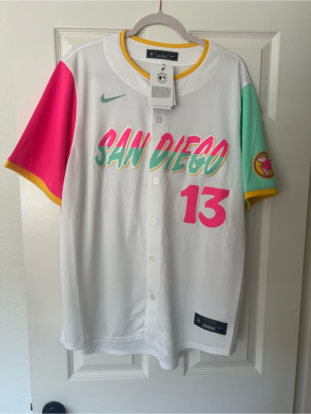 Nike Adult San Diego Padres City Connect White Manny Machado #13 Limited Edition